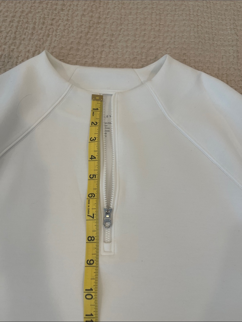 Varley Ebba Half-Zip Sweatshirt White Size Small - Picture 7 of 9